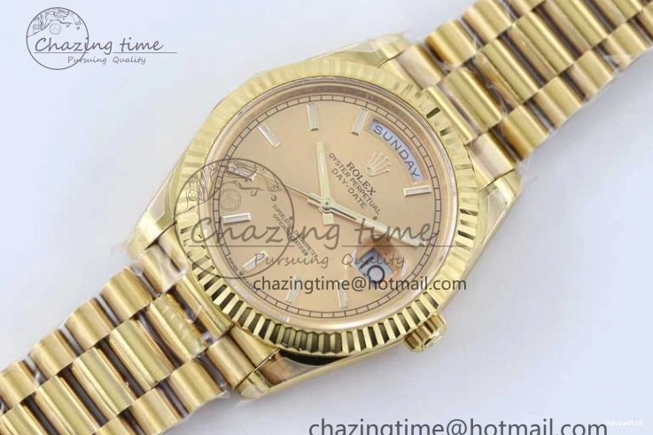 Bracelet YG 40mm Steel 904L 1:1 on YG TWF Dial Edition A2836 Best Crystal Date YG Day 0311